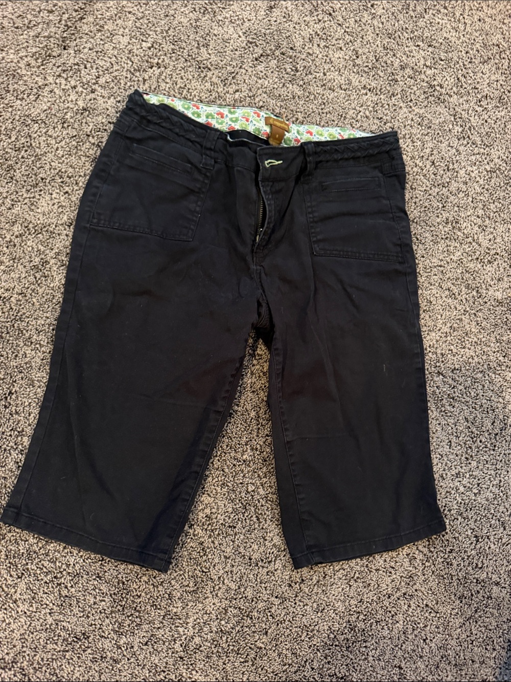 Copper Key Black Knee-Length Bermuda Shorts